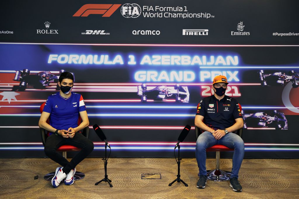 Forma-1, Azeri Nagydíj, Esteban Ocon, Alpine, Max Verstappen, Red Bull 