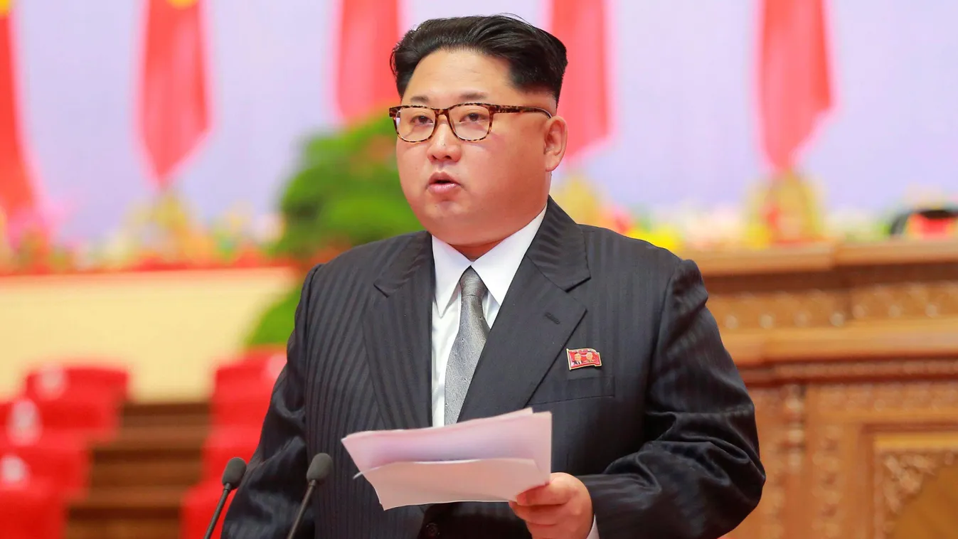 Kim Dzsongun a Koreai Munkapárt kongresszusán 