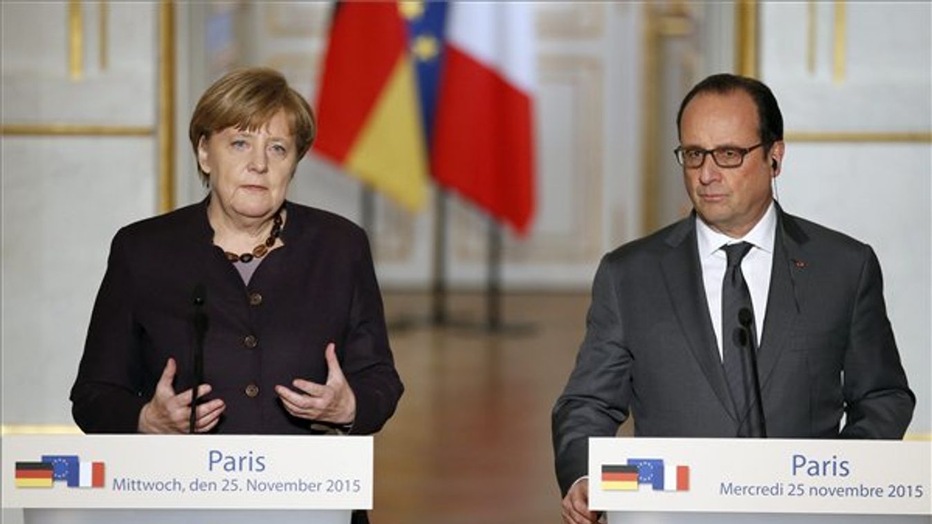 Angela Merkel Francois Hollande terror elleni harc 