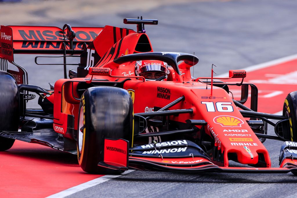 Forma-1, teszt, Barcelona, Charles Leclerc, Scuderia Ferrari 