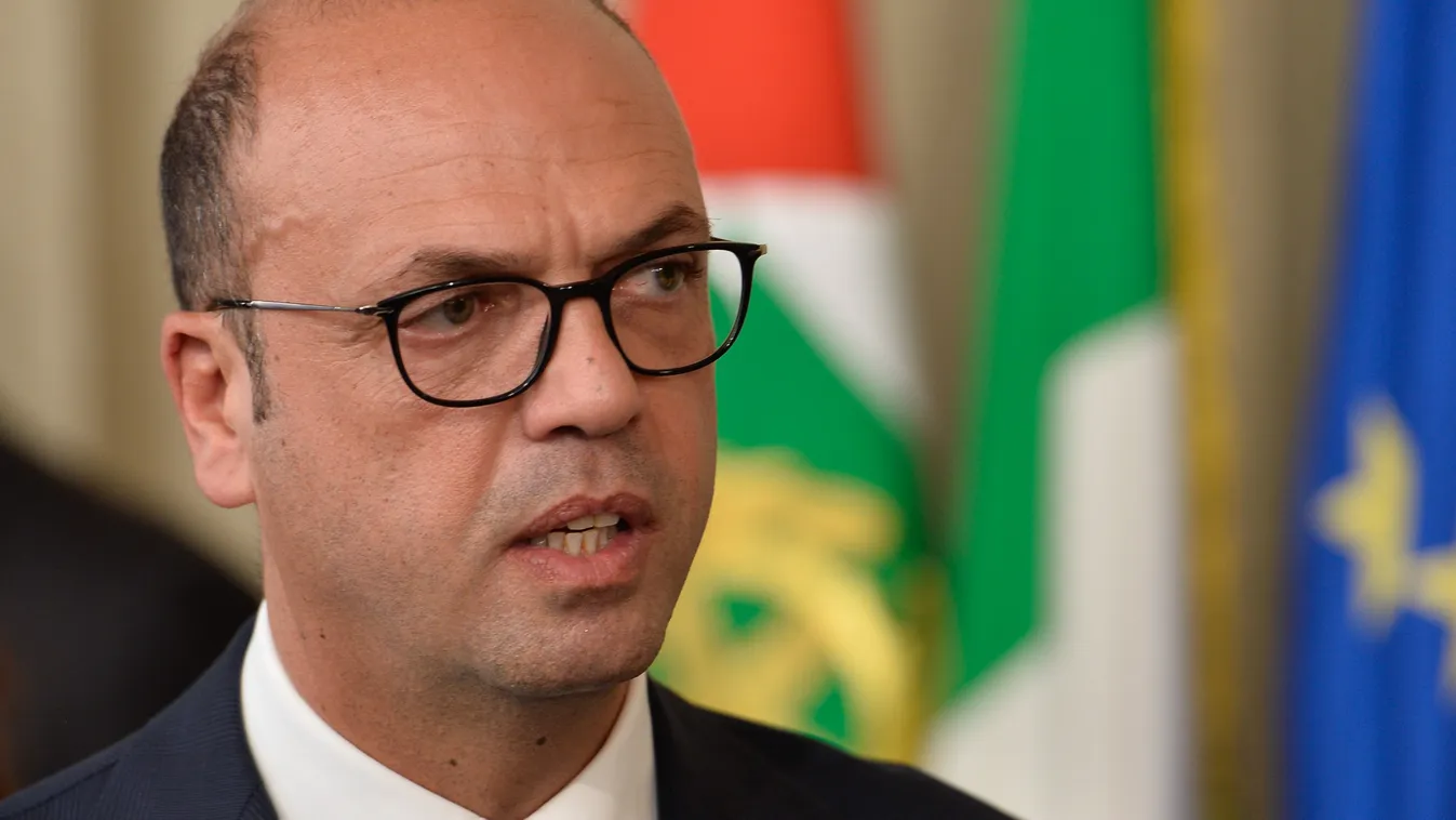 Business Finance and Industry EUROPE GOVERNMENT HORIZONTAL Italy MONUMENT OFFICE PALACE Pedestrian Photography POLITICS Politics and Government PRESIDENT Rome - Italy WALKING Angelino Alfano during politics consultations after the resignation of governmen
