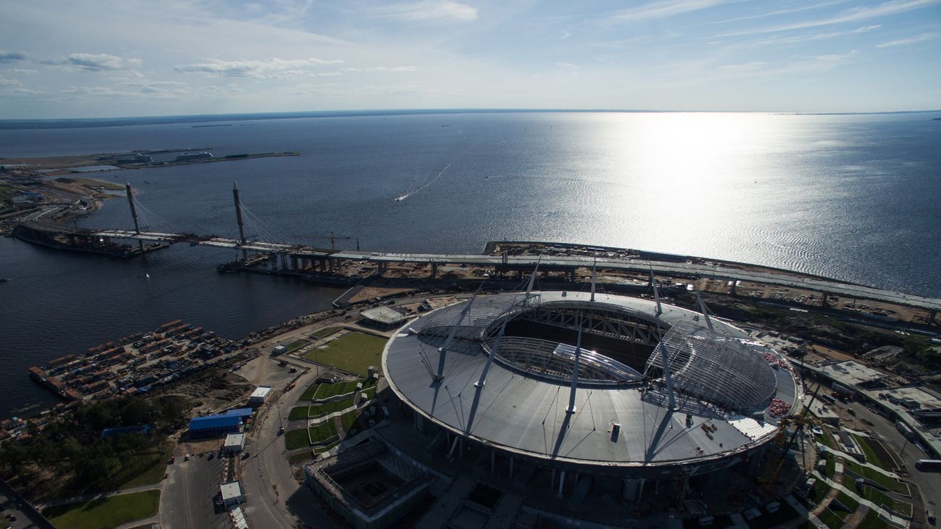 Zenit Arena construction in St. Petersburg construction landscape HORIZONTAL fifa zenit arena 2018 fifa world cup russia 