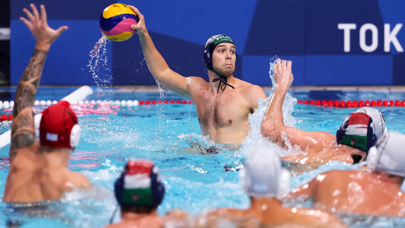 Water Polo - Olympics: Day 14 Tokió vizilabda Magyarország Görögország Erdélyi Balázs 