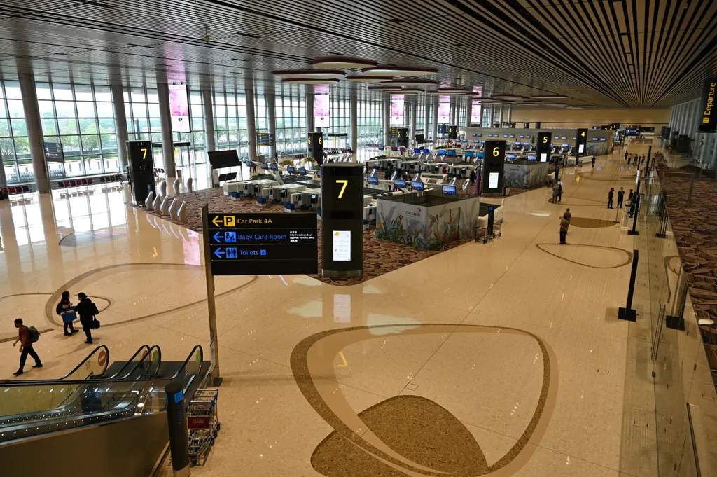 Changi airport repülőtér Szingapúr 