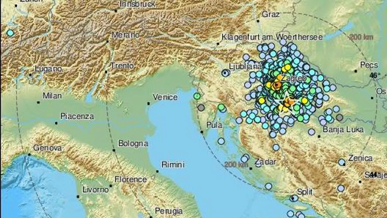 földrengés, Horvátország 