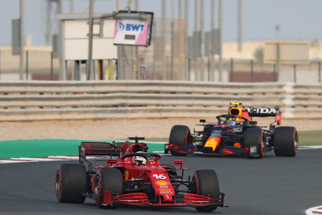 Forma-1, Charles Leclerc, Ferrari, Sergio Pérez, Red Bull, Katari Nagydíj 2021, szombat 