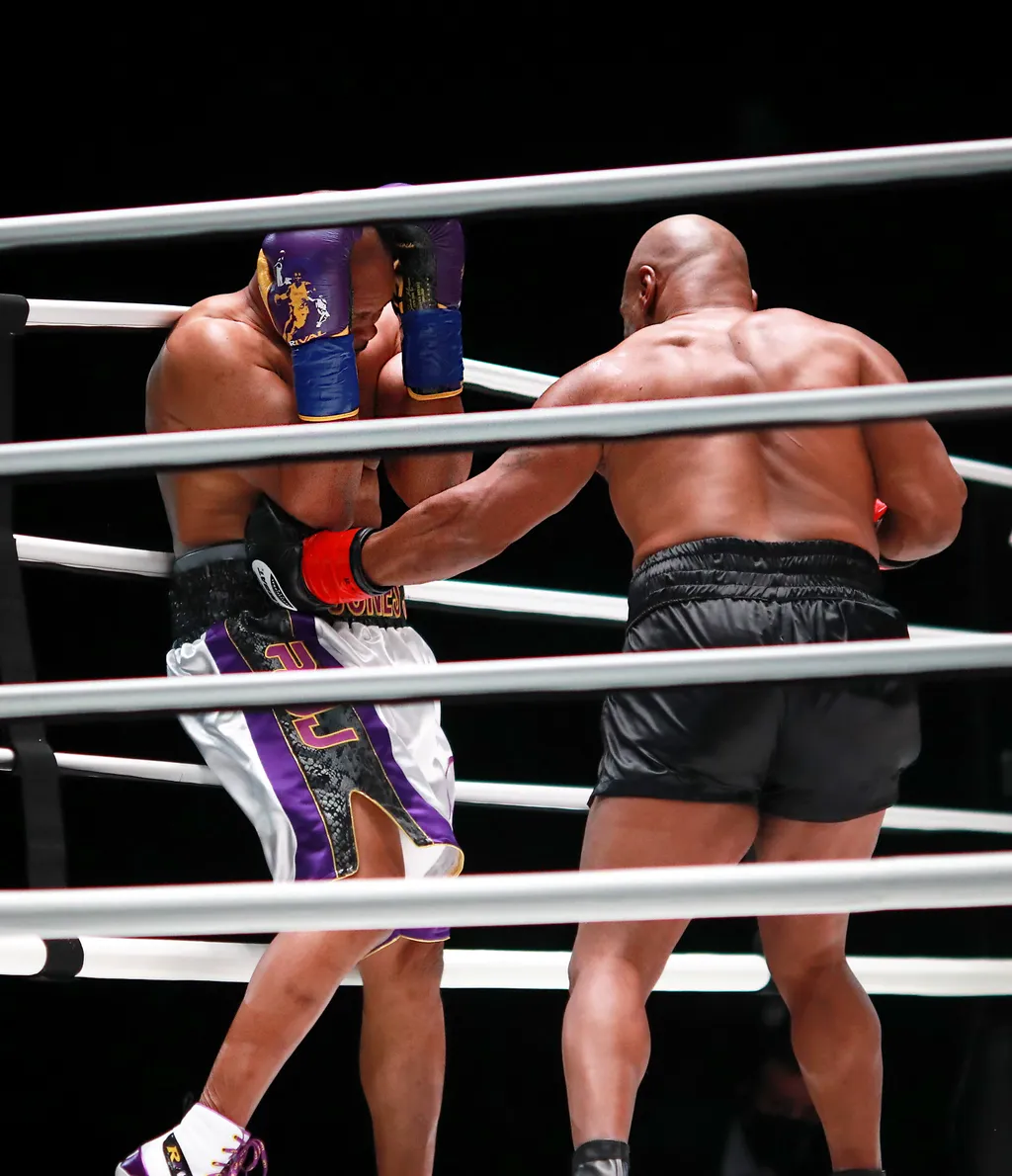 Triller Presents Mike Tyson vs Roy Jones Jr. GettyImageRank2 Color Image VERTICAL arts culture and entertainment celebrities SPORT BOXING 