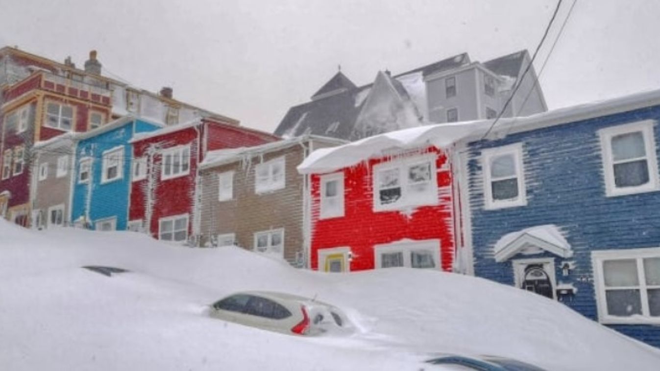 Kanada, St. John's, hatalmas hóesés 
