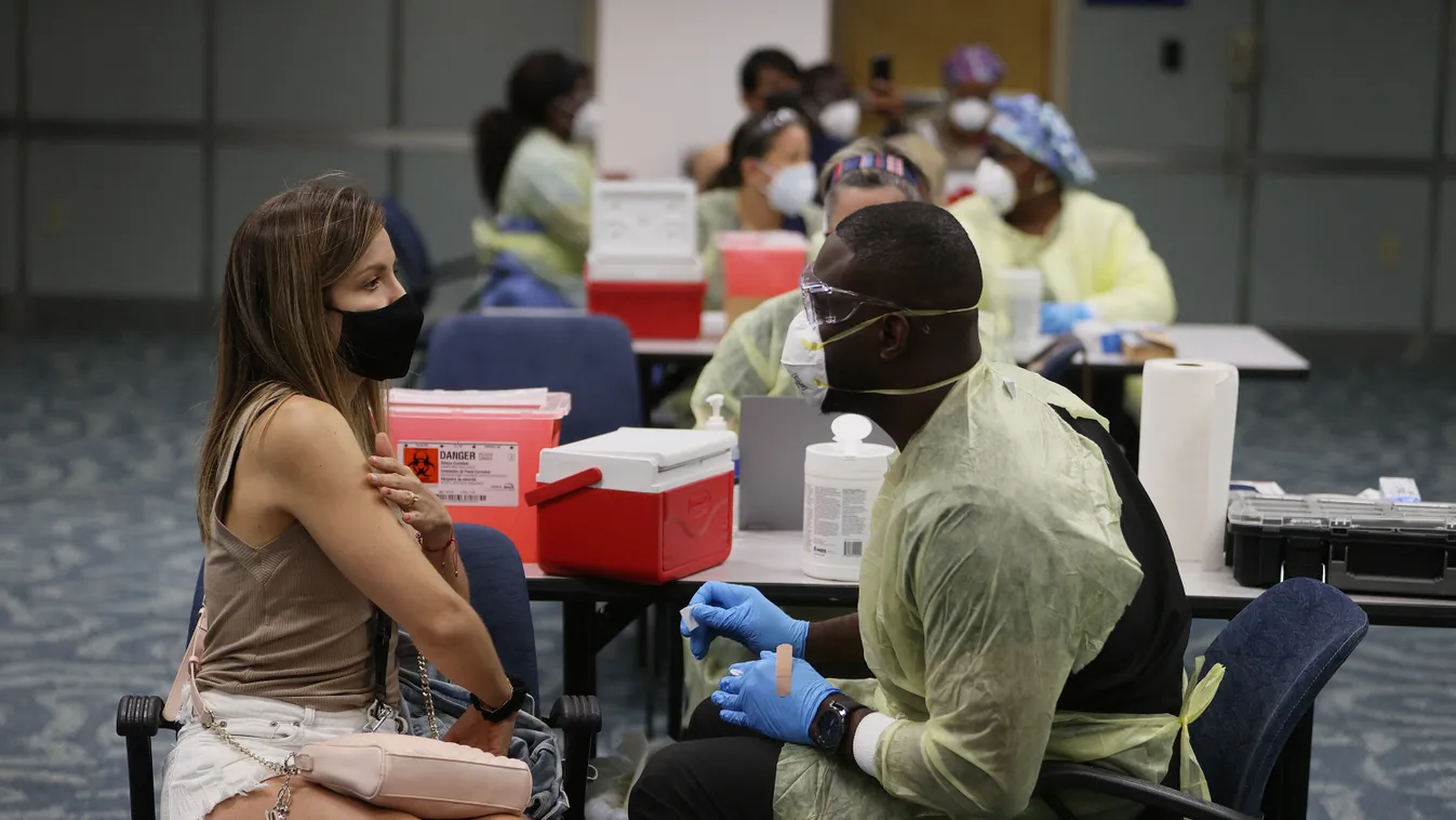 Miami-Dade County Host Pop-Up COVID-19 Vaccination Site At Miami International Airport GettyImageRank2 Color Image Horizontal 