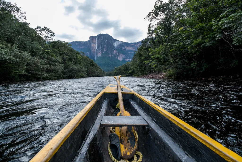 Angel Falls, Angel-vízesés, világ legmagasabb vízesése, Canaima nemzeti park, dél-amerika, Venezuela 