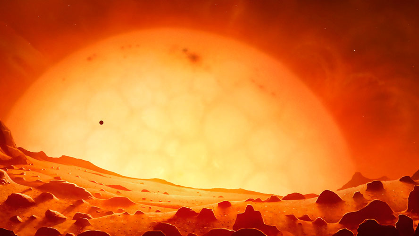 Fantáziarajz a Nap vörös óriássá válása miatt megsemmisülő Földről