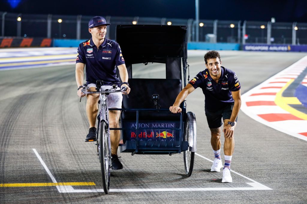 Előkészületek a Forma-1-es Szingapúri Nagydíjra, Daniel Ricciardo, Max Verstappen, Red Bull Racing 