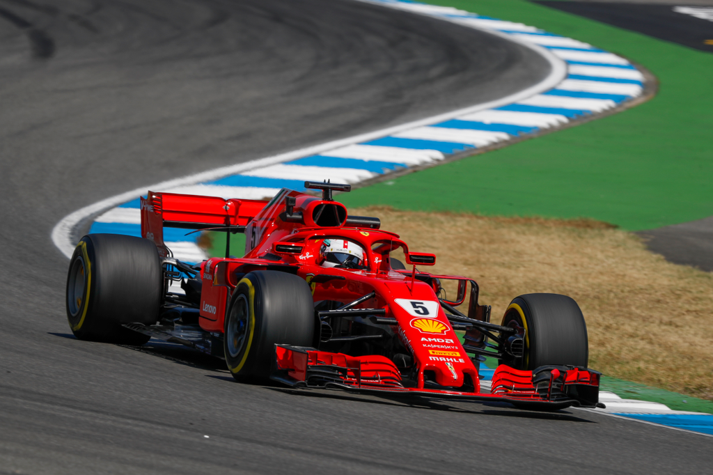A Forma-1-es Német Nagydíj pénteki napja, Sebastian Vettel, Scuderia Ferrari 