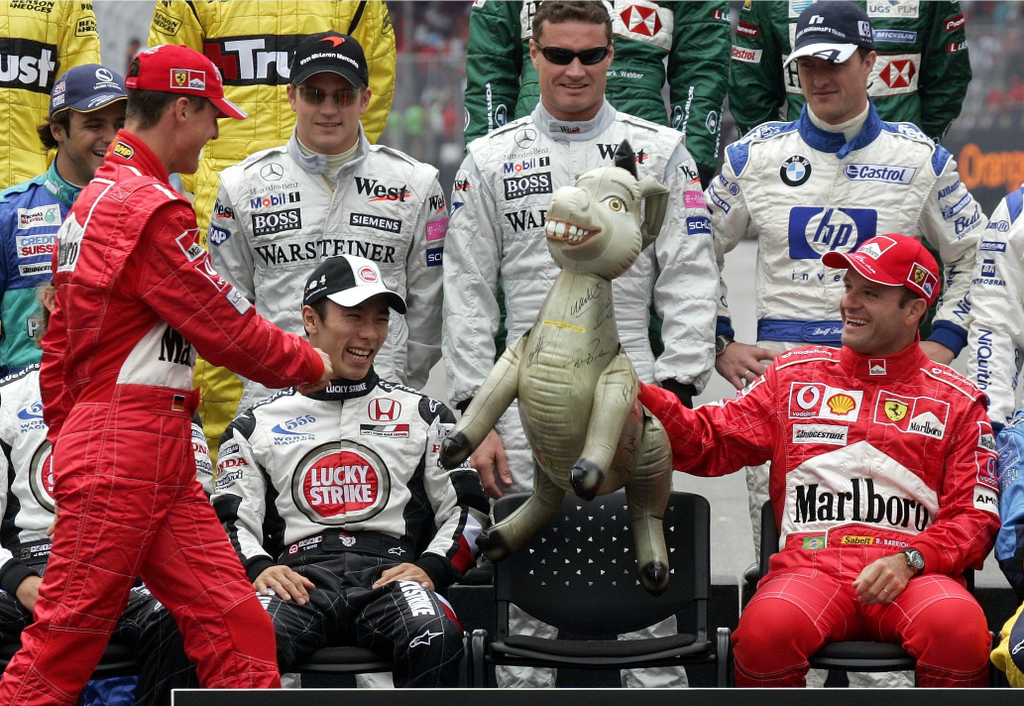 Forma-1, Michael Schumacher, Rubens Barrichello, Scuderia Ferrari, Brazil Nagydíj 2004, Jaguar szamár 