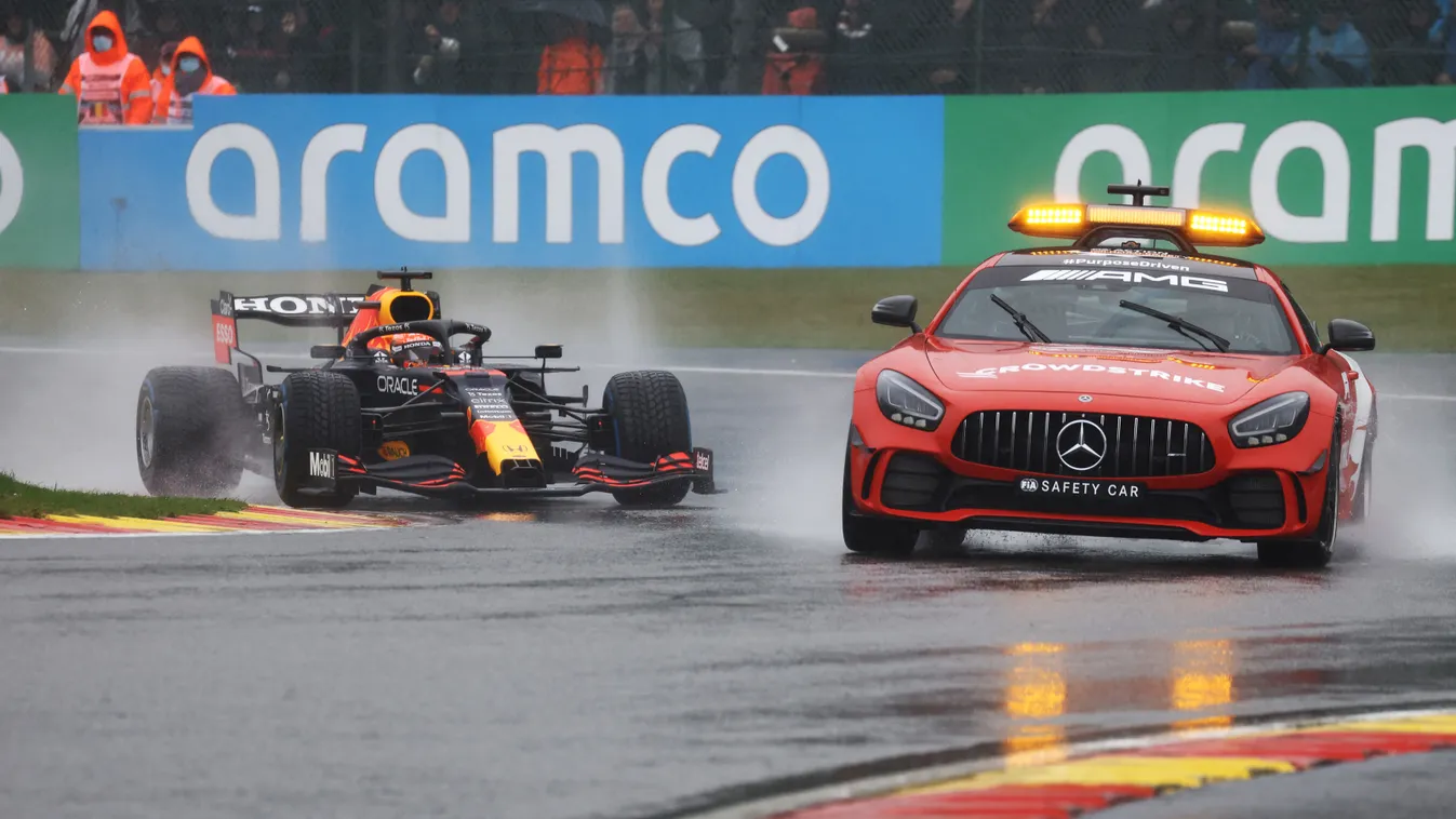 Forma-1, Belga Nagydíj, Max Verstappen, Red Bull, Safety Car 