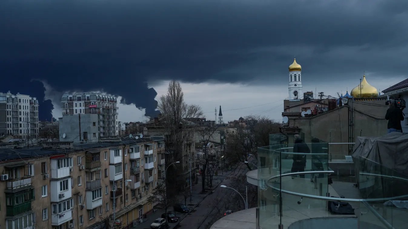 Ukrán válság 2022, orosz, ukrán, háború, Ukrajna, Odessza, füst, robbanás, robbantás 