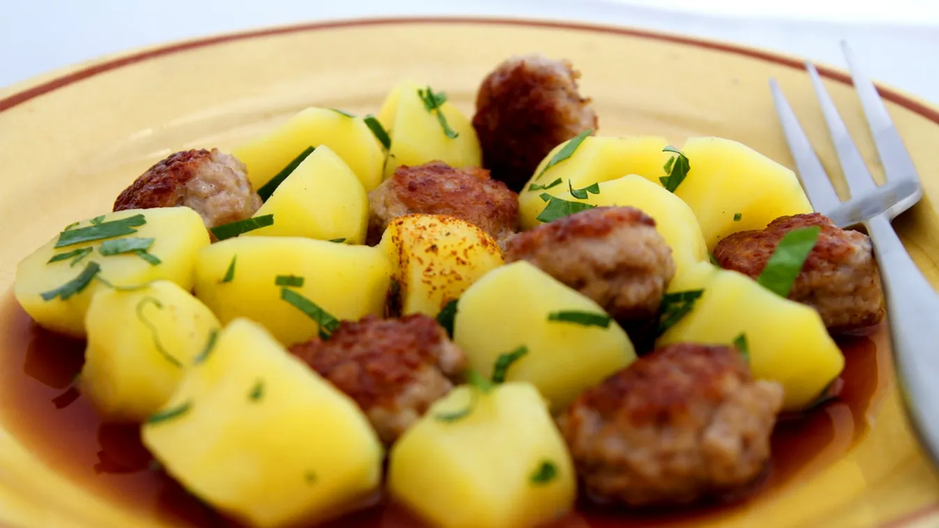 Lázár Chef, Mustban érlelt húsgolyók petrezselymes krumplival 