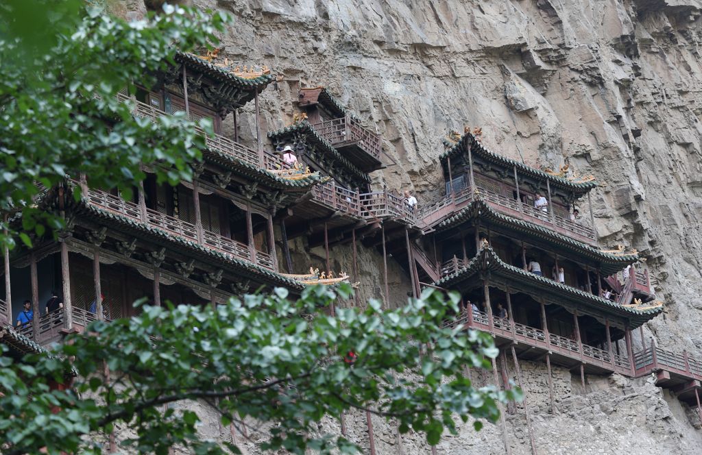 Huyan Khong Tu, kína, Függőkolostor, kolostor, függő, szikla, sziklán, oldalában, xuankong 