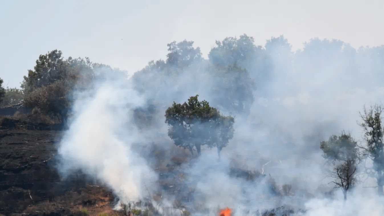 Linguaglossa, 2021. augusztus 13.
Bozóttűz pusztít az Etna északi oldalán fekvő Linguaglossában 2021. augusztus 13-án.
MTI/AP/Salvatore Cavalli 