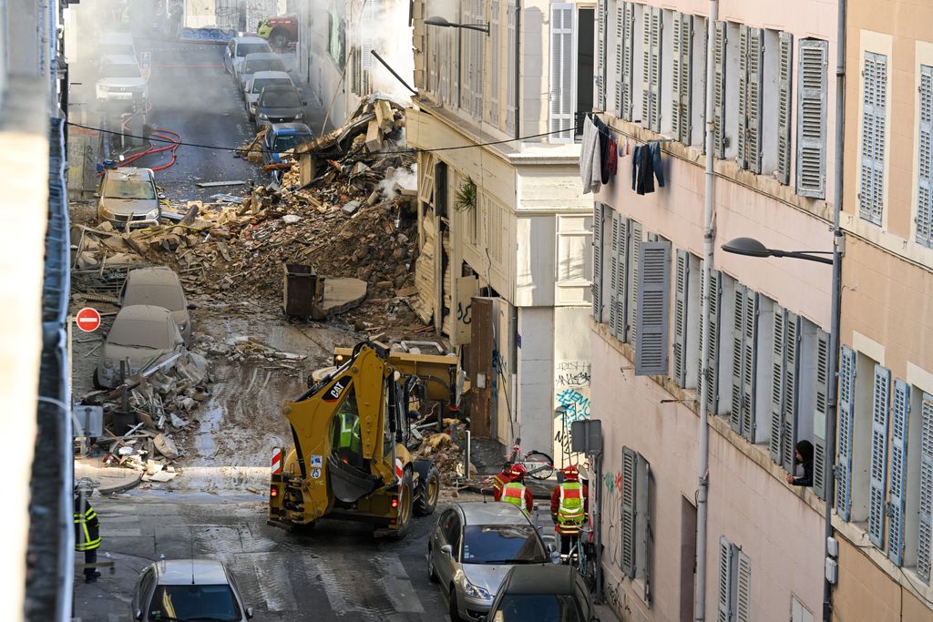 Marseille, házomlás, ház, omlás, épület, összedőlt, Franciaország, rom, romok 