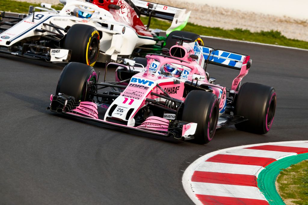 A Forma-1 előszezoni tesztje Barcelonában - 7. nap, Sergio Pérez, Force India, Marcus Ericsson, Alfa Romeo Sauber 