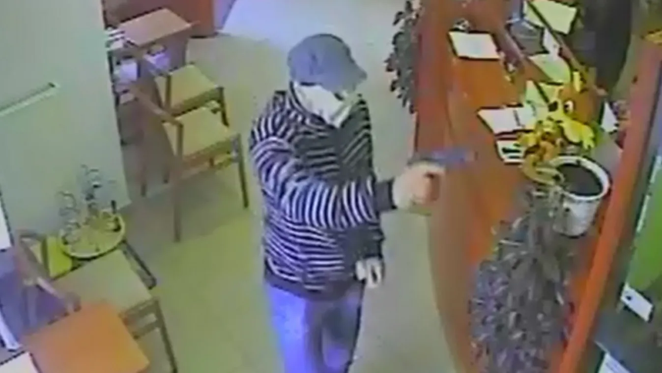 Fegyveres rablás Szolnokon kamera bankrablás maszk 