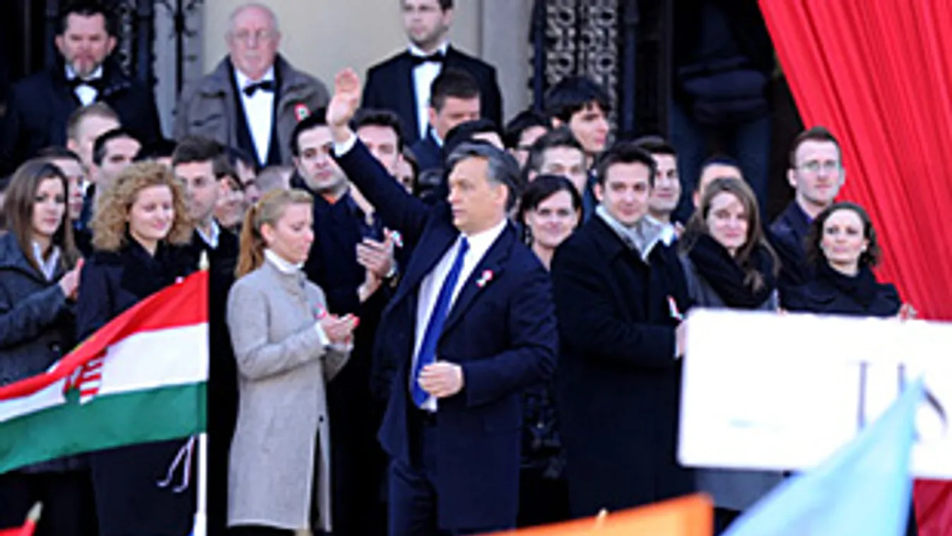 Március 15-i ünnepség, Orbán, Kossuth tér