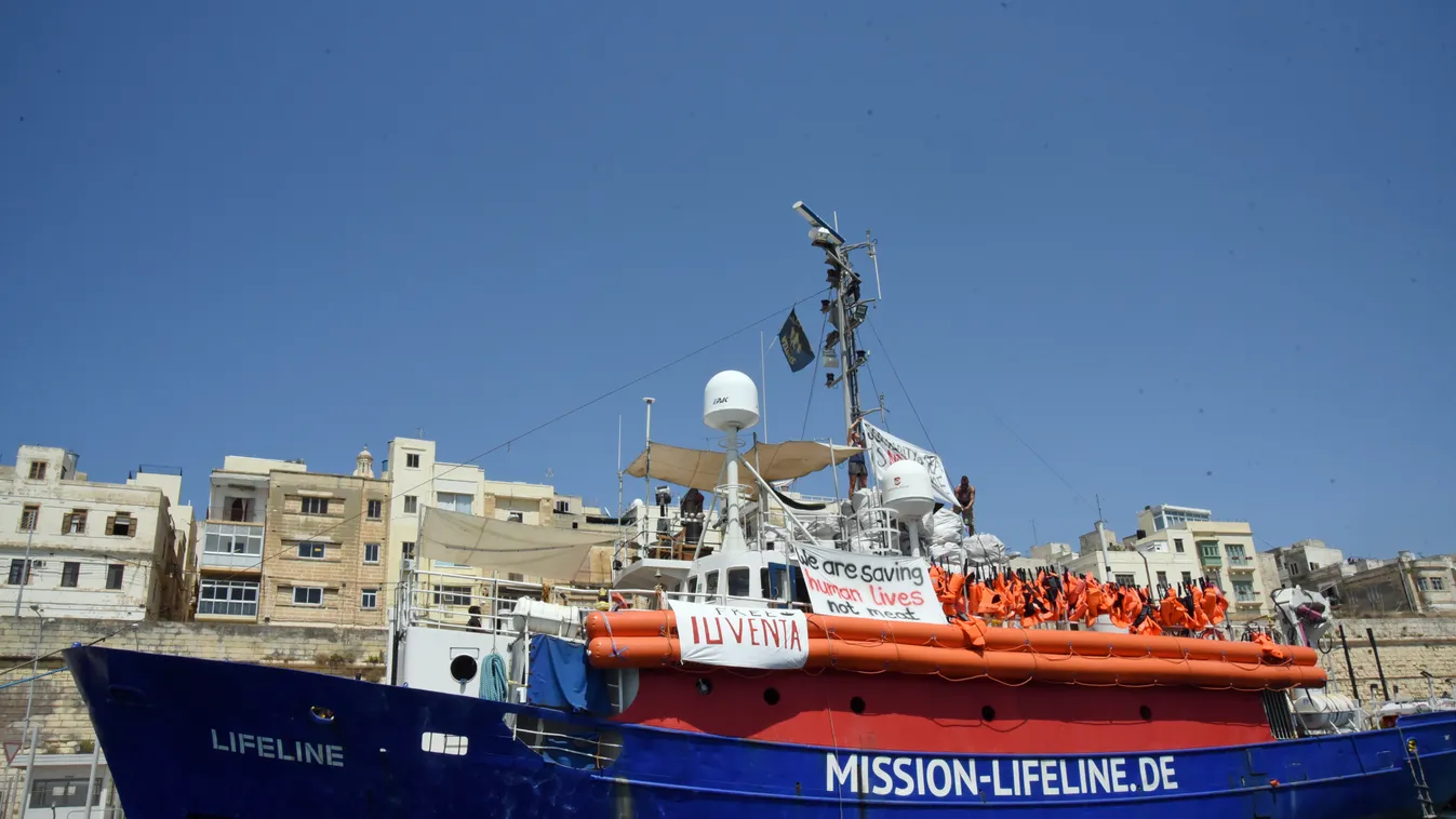 Rescue Ship «Lifeline» POLITICS MIGRATION REFUGEE people 