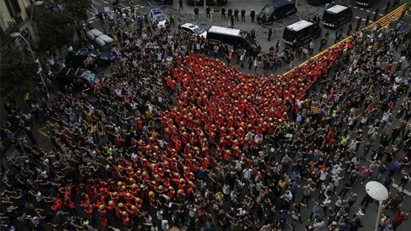Katalónia Katalán népszavazás tiltakozás tüntetés Spanyolország 