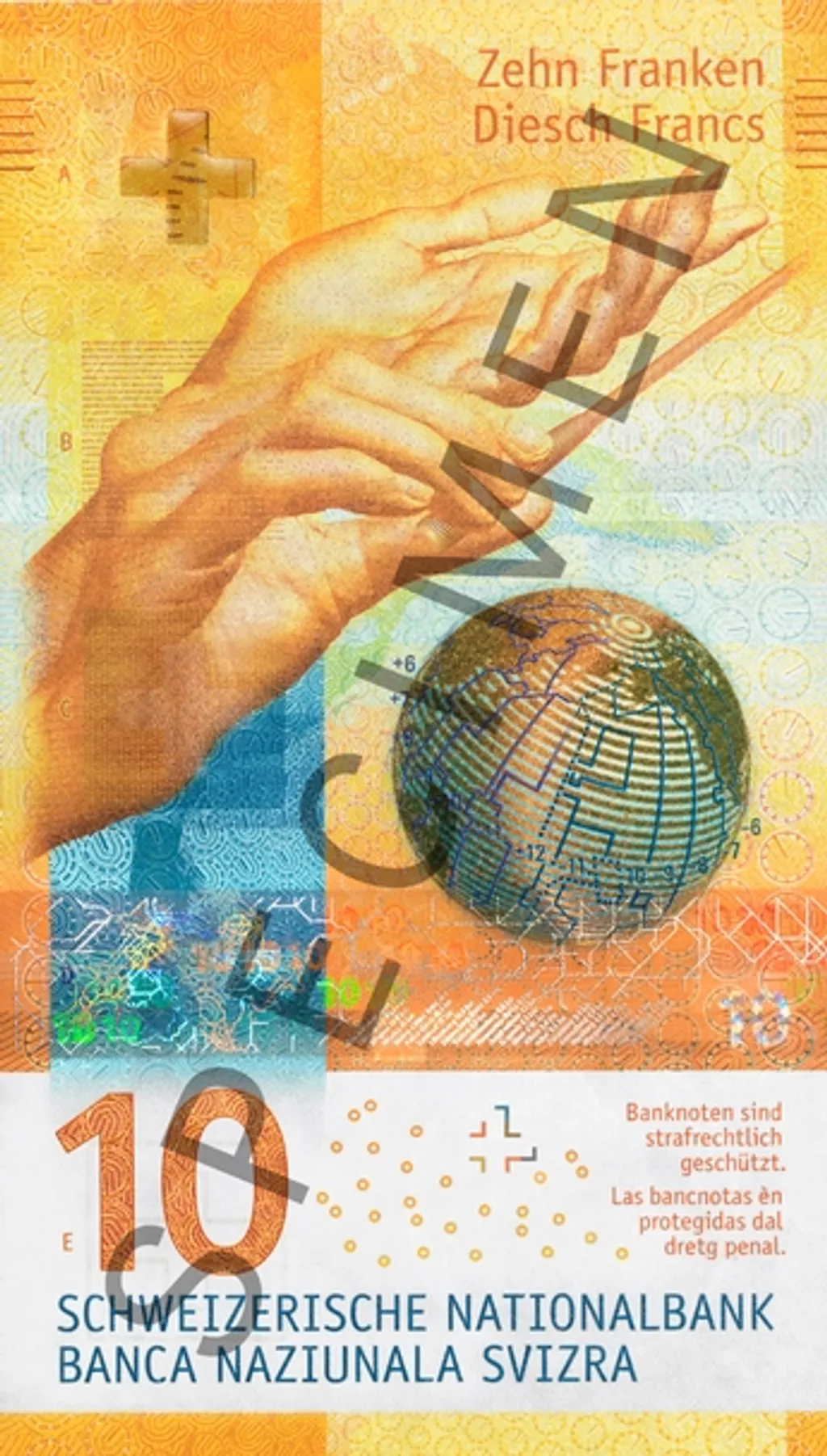 Bankjegyek, Switzerland 10 Franc 