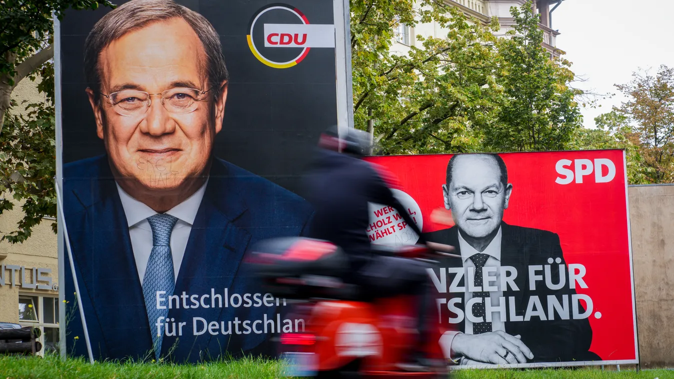 Election campaign - election posters of the chancellor candidates parties elections #btw21 Horizontal POLITICS BUNDESTAG 