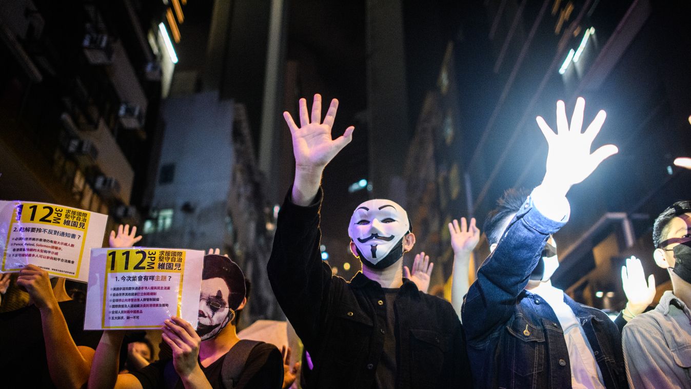 Hongkong, Halloween, tüntetés 