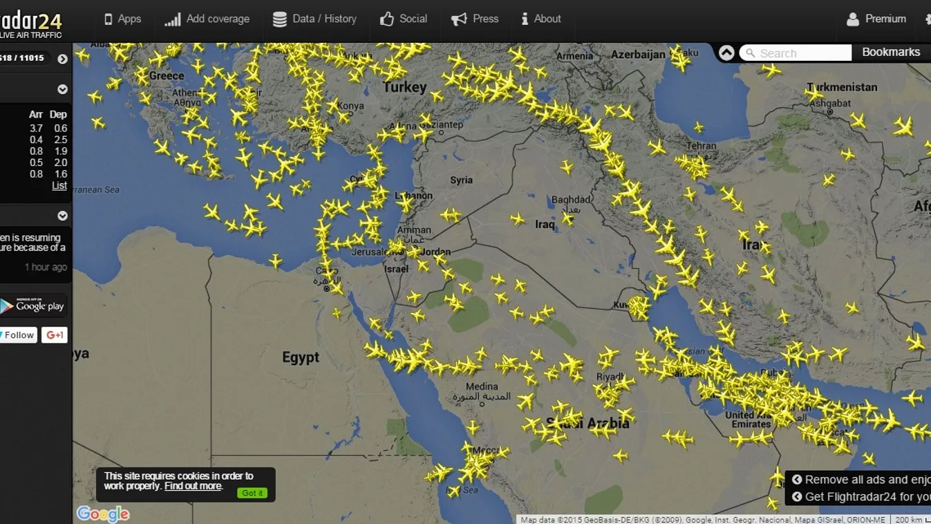 Flightradar repülési tilalom 