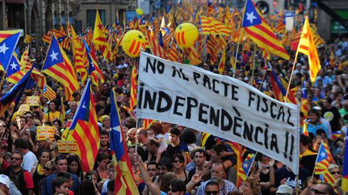 barcelona, katalónia, tüntetés 