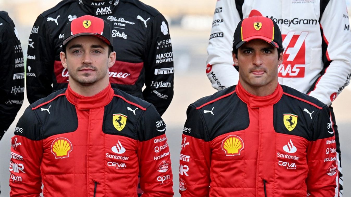 Forma-1, Bahreini Nagydíj 2023, vasárnap, Charles Leclerc, Carlos Sainz, Ferrari 