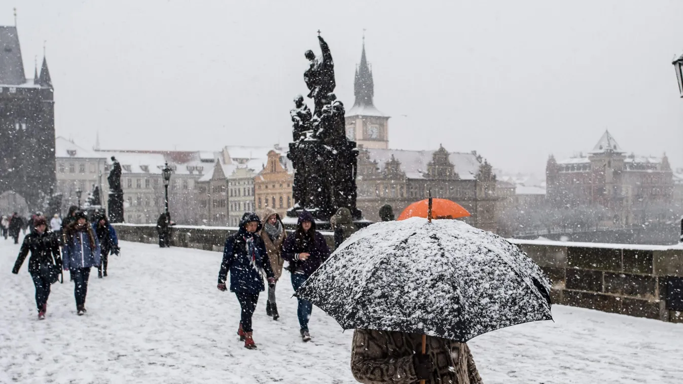 Csehország, havazás 