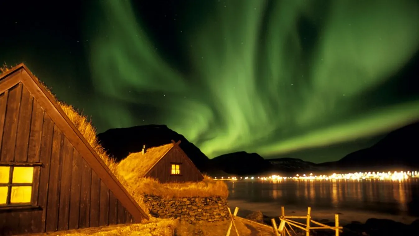 Izland Északi fény sarki fény 