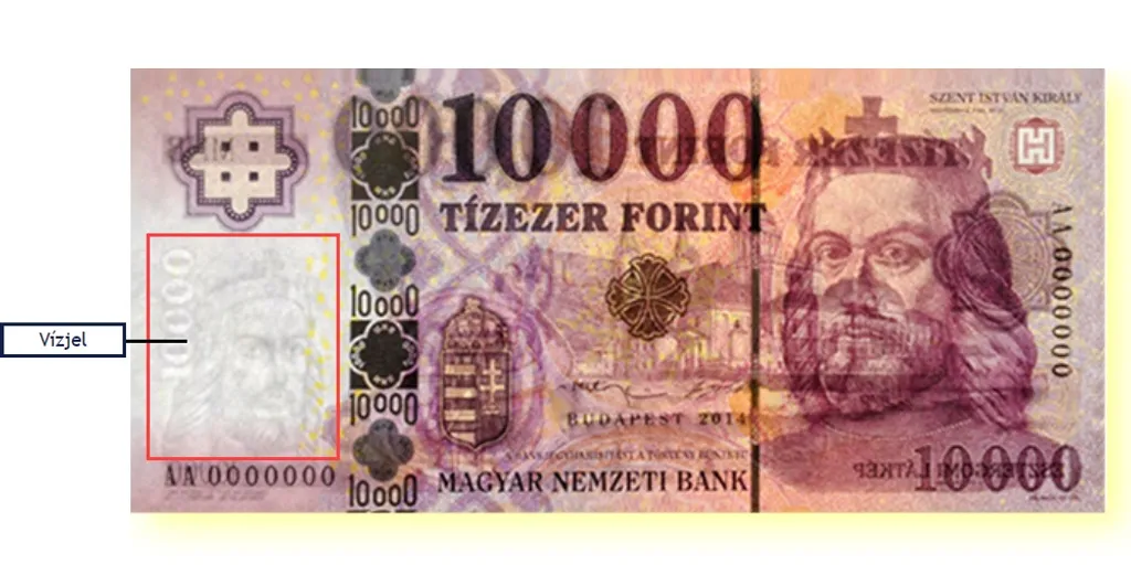 Magyar Nemzeti Bank, MNB, forint, bankjegy, biztonsági elem, címlet, 10 ezer forint 