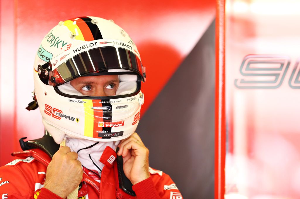 Forma-1, Brit Nagydíj, péntek, Sebastian Vettel, Ferrari 