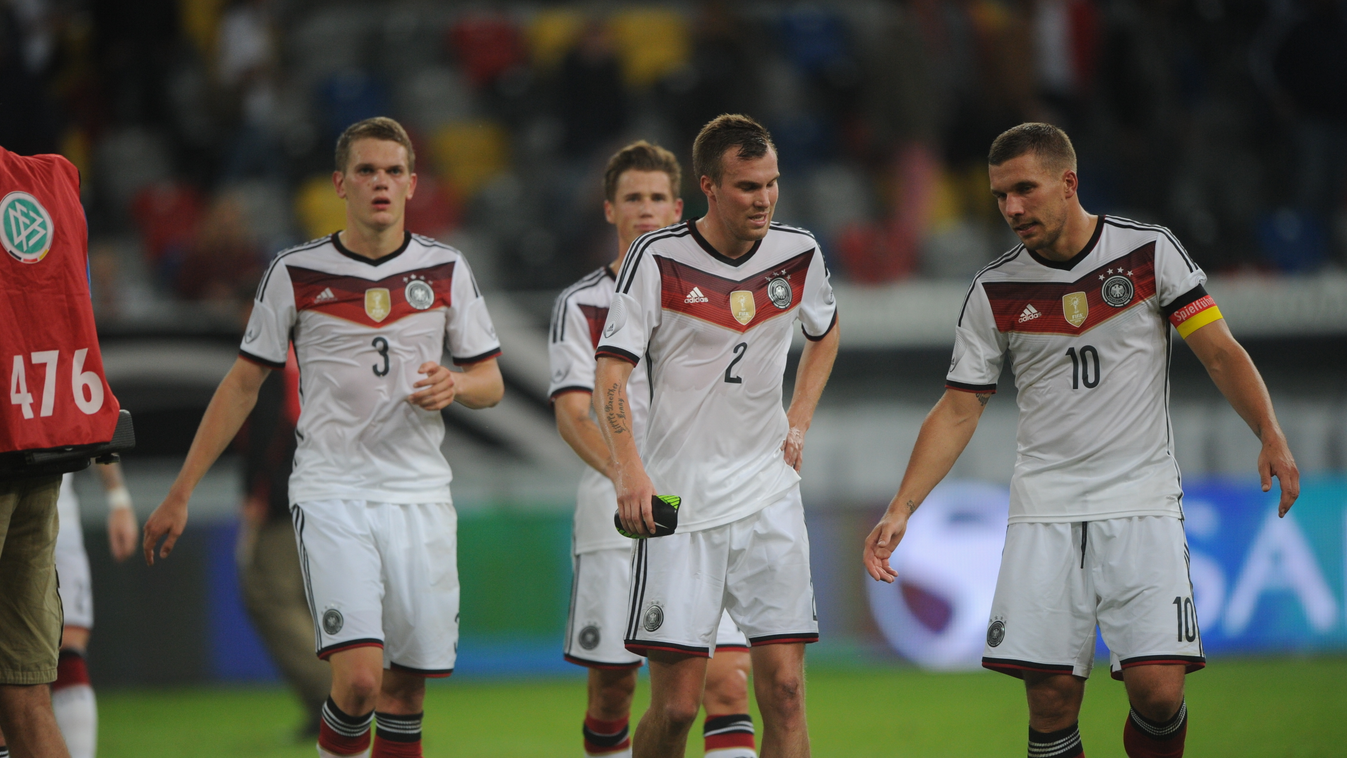 International Match Germany vs Argentina soccer Lukas Podolski Kevin Grosskreutz Erik Durm Matthias Ginter SQUARE FORMAT 