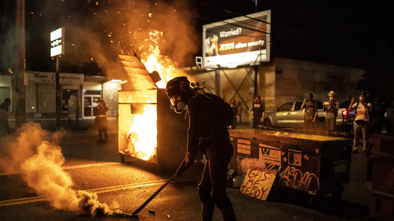 Nightly Anti-Police Protests Against Continue In Portland GettyImageRank2 Color Image HORIZONTAL POLITICS 