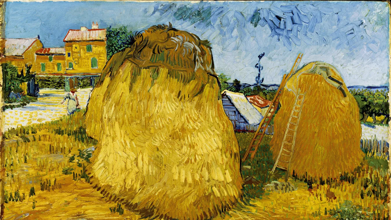 Szalmaboglyák Meules de blé Vincent Van Gogh festmény 