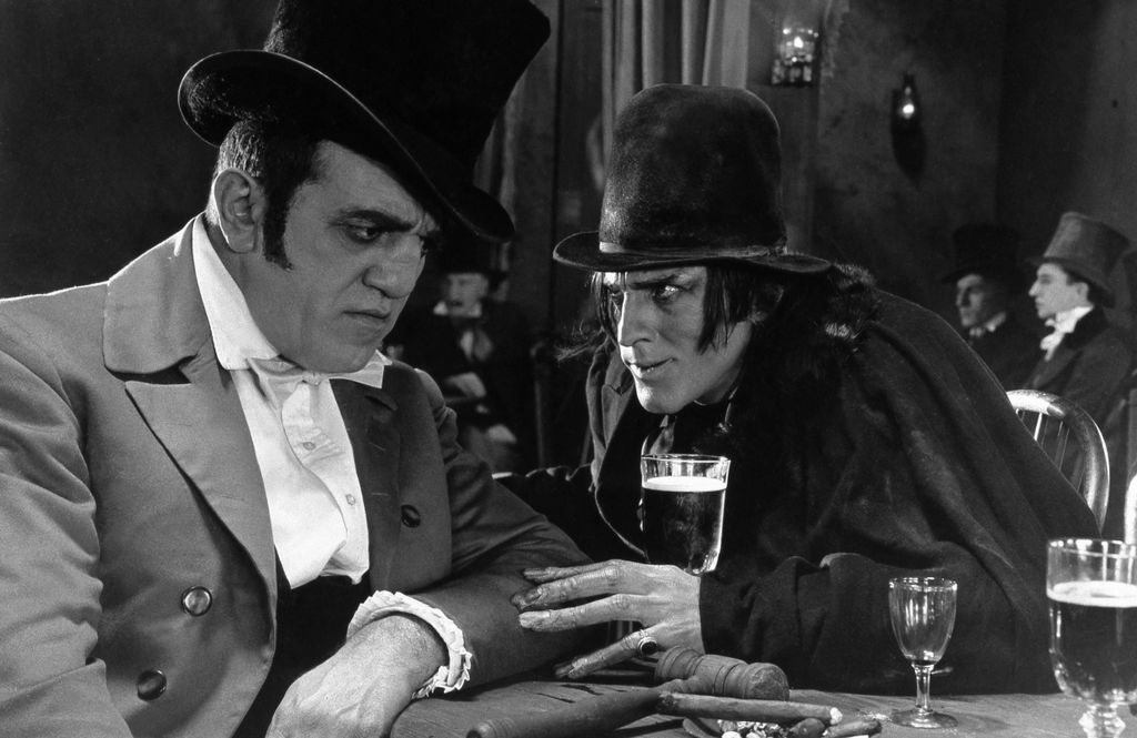 Dr Jekyll and Mr Hyde (1920) Cinema silent movie men bar secret Horizontal MAN TOP HAT 