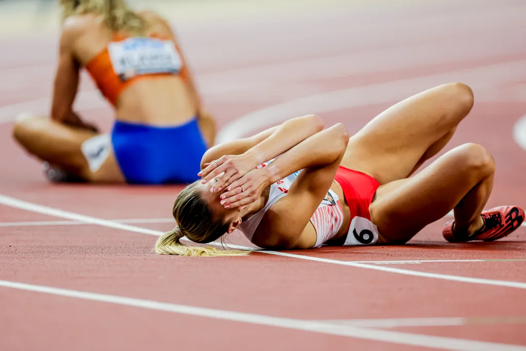 Atlétikai vb, Atlétikai Világbajnokság, World Athletics, Szabadtéri atlétikai világbajnokság, Budapest, 2023. 08. 23., női, 400 m, döntő, győztesek, Natalia Kaczmarek, Lengyel, Marileidy Paulino, Dominika, Sada Williams, Barbados 