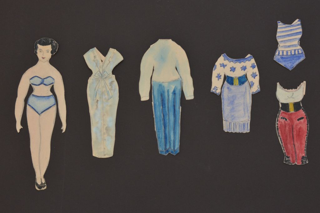 retro játékok, 60-as 70-es évek, papír öltöztetőbaba 