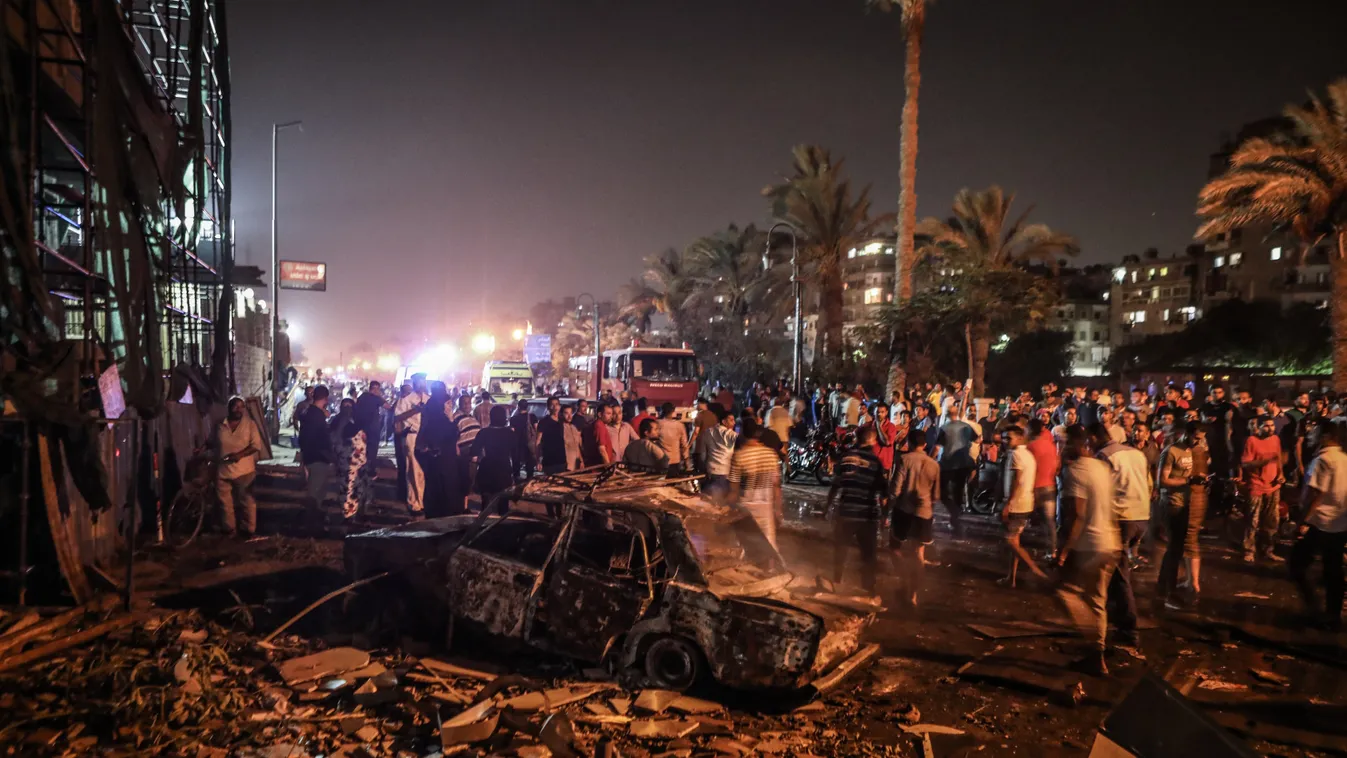 Kairó, Egyiptom, robbanás, autó, baleset 
