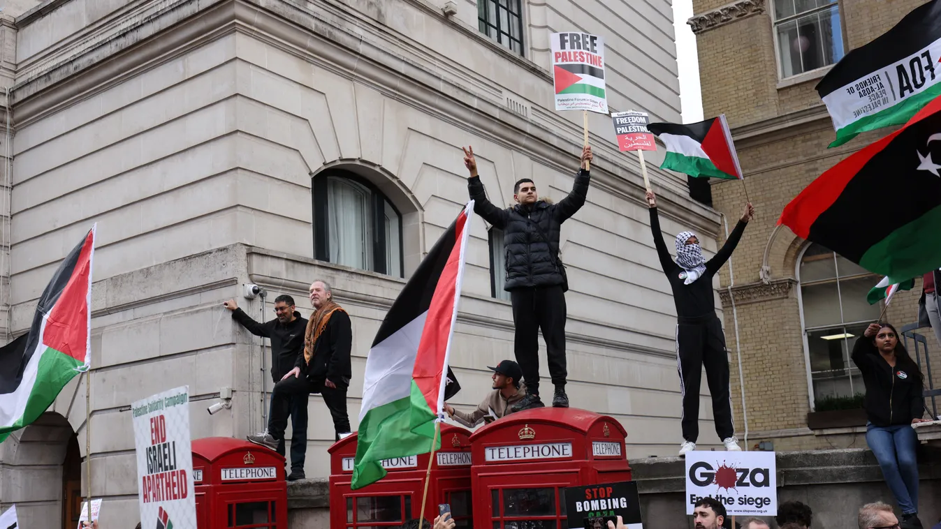 London, palesztinpárti, tüntetés, 2023.10.14., 