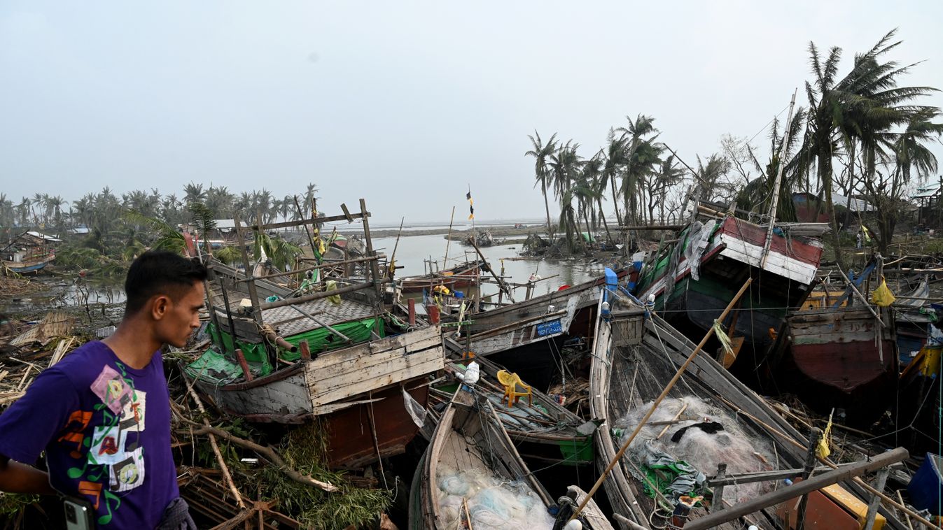 ciklon, vihar, trópusi, pusztítás, Mianmar, pusztító, Banglades, Bengáli öböl, Mocha 