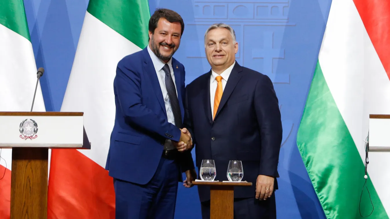 Matteo Salvini, Olasz miniszterelnök-helyettes, Orbán Viktor, 2019.05.02. 