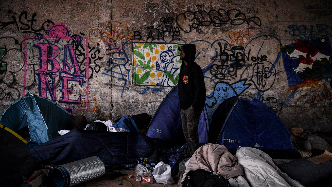 migráns, sátor, tábor, Franciaország 